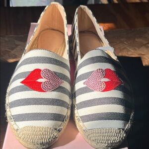 Kate Spade Black and White Espadrilles